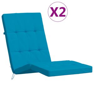 vidaXL Almofad&otilde;es p/ cadeira de terra&ccedil;o 2 pcs tecido oxford azul-claro