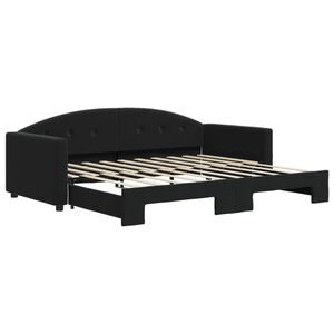 vidaXL Sof&aacute;-cama com gavet&atilde;o 90x190 cm veludo preto