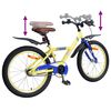 vidaXL Bicicleta Infantil 20 Polegadas para 6-11 Anos Amarelo