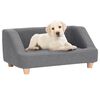 vidaXL Sof&aacute; para c&atilde;es 95x63x39 cm linho cinzento