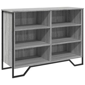vidaXL Aparador 101x35,5x74,5 cm derivados de madeira cinzento sonoma