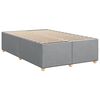 vidaXL Cama boxspring com colch&atilde;o 120x190 cm tecido cinzento-claro