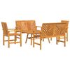 vidaXL Conjunto de Lounge de Jardim 5 unid. Castanho