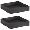 vidaXL Vaso de Jardim 2 unid. Preto 80 x 80 x 20 cm