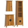 vidaXL 3 pcs conjunto m&oacute;veis p/ casa de banho madeira de pinho maci&ccedil;a