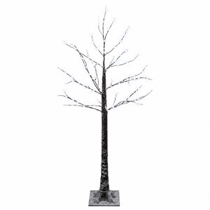 vidaXL &Aacute;rvore de Natal LED com neve Castanho 22 x 22 x 120 cm Pl&aacute;stico