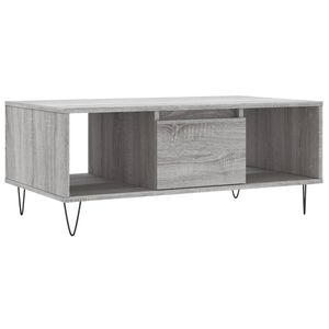vidaXL Mesa de centro 90x50x36,5 cm derivados madeira cinzento sonoma