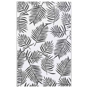 vidaXL Tapete de exterior 120x180 cm ARAKIL PP branco e preto
