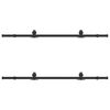 vidaXL Kit de ferragens para porta deslizante 183 cm a&ccedil;o preto