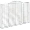 vidaXL Cesto gabi&atilde;o arqueado 300x30x200/220 cm ferro galvanizado