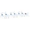 vidaXL Renard LED 7 unid. Prateado 43 x 18 x 66 cm tecido