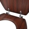 vidaXL Assento de sanita com tampa design simples MDF castanho