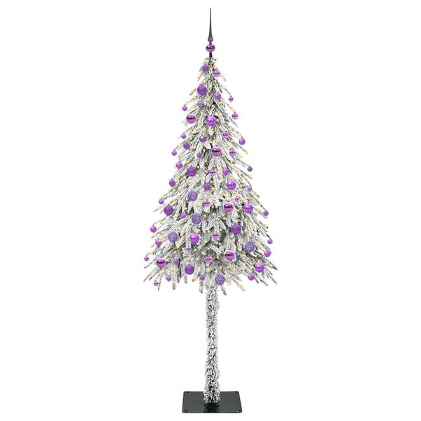 vidaXL &Aacute;rvore de Natal com 300 LEDs com suporte Branco 180 cm PE e A&ccedil;o