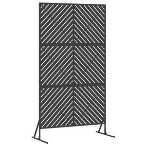 vidaXL Protetor de Privacidade 100 x 50 x 180 cm A&ccedil;o Preto