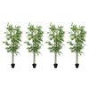 vidaXL &Aacute;rvore de Bambu Artificial 4 unid. Verde 60 x 18 x 190 cm