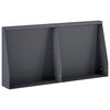 vidaXL Muro de Conten&ccedil;&atilde;o 2 unid. 40 x 12 x 50 cm A&ccedil;o Antracite