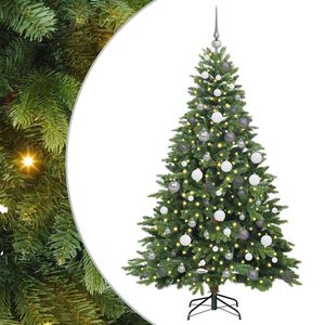 vidaXL &Aacute;rvore de Natal Artificial com 300 LEDs Verde 180 cm PE e PVC
