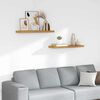 vidaXL Prateleira de Parede 2 pcs Bege 80 x 23,5 x 4 cm