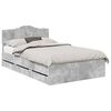 vidaXL Estrutura da Cama Cinzento 135 x 190 cm Madeira de Engenharia