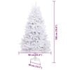 vidaXL &Aacute;rvore de Natal Articulada Artificial Branco 180 cm PVC e A&ccedil;o