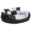vidaXL Almofad&atilde;o p/ c&atilde;es revers&iacute;vel e lav&aacute;vel 85x70x20 cm cinza/preto