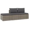 vidaXL 3 pcs conjunto lounge de jardim c/ almofad&otilde;es vime PE cinzento