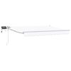 vidaXL Toldo retr&aacute;til manual com LEDs Branco 3,5 x 2,5 m