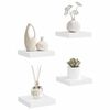 vidaXL Prateleiras de parede suspensas 4 pcs 23x23,5x3,8cm MDF branco