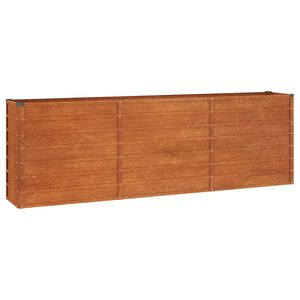 vidaXL Canteiro de jardim 240x40x77 cm a&ccedil;o corten cor enferrujado