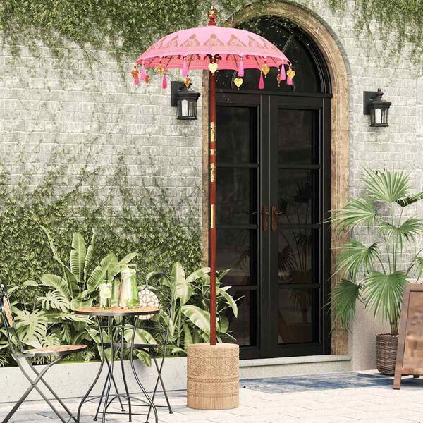 vidaXL Parasol Balin&ecirc;s Rosa 95 x 95 x 260 cm