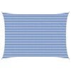 vidaXL Vela de Sombra 3,5 x 5 m HDPE Retangular Azul e Branco