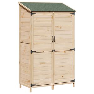 vidaXL Galp&atilde;o de Jardim com telhado Natural 106,5 x 56 x 176 cm