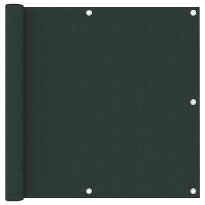 vidaXL Tela de varanda 90x400 cm tecido Oxford verde-escuro