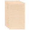 vidaXL Portas de arm&aacute;rio 4 pcs com design de persiana pinho maci&ccedil;o