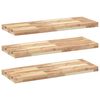 vidaXL Prateleira flutuante 3pcs 100x30x4cm ac&aacute;cia maci&ccedil;a n&atilde;o tratada