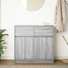 vidaXL Aparador c/ gaveta derivados de madeira sonoma cinzento