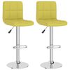 vidaXL Bancos de bar 2 pcs tecido verde