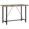 vidaXL Mesa de bar 150x70x107 cm madeira recuperada maci&ccedil;a e ferro