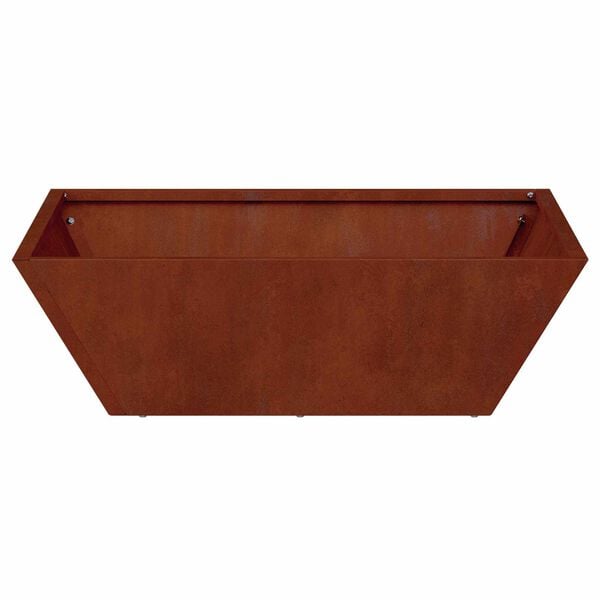 vidaXL Vaso de Jardim 5 pcs Ferro Enferrujado 50 x 50 x 15 cm
