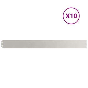 vidaXL Orlas de relva 10 pcs 10x103 cm a&ccedil;o inoxid&aacute;vel