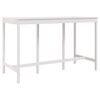 vidaXL Mesa de bar 180x80x110 cm madeira de pinho maci&ccedil;a branco