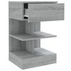 vidaXL Mesa cabeceira 40x35x65 cm derivados de madeira cinzento sonoma