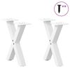 vidaXL P&eacute;s para mesa de centro em formato de X, 2 pe&ccedil;as, branco, 40x (30-31) cm, a&ccedil;o
