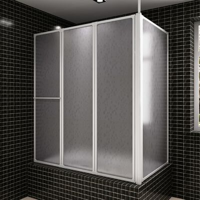 vidaXL Cabine de duche formato L 4 painéis 120x70x137 cm