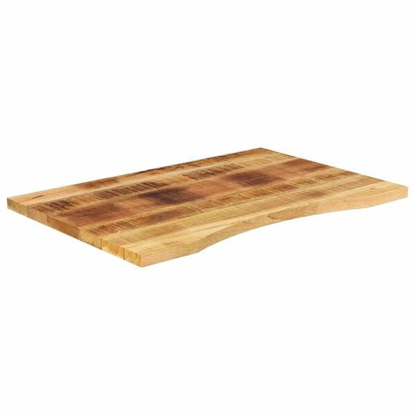 vidaXL Tampo de mesa com curva 80x60x2,5 cm mangueira &aacute;spera maci&ccedil;a