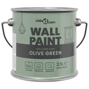 vidaXL Tinta de parede Verde