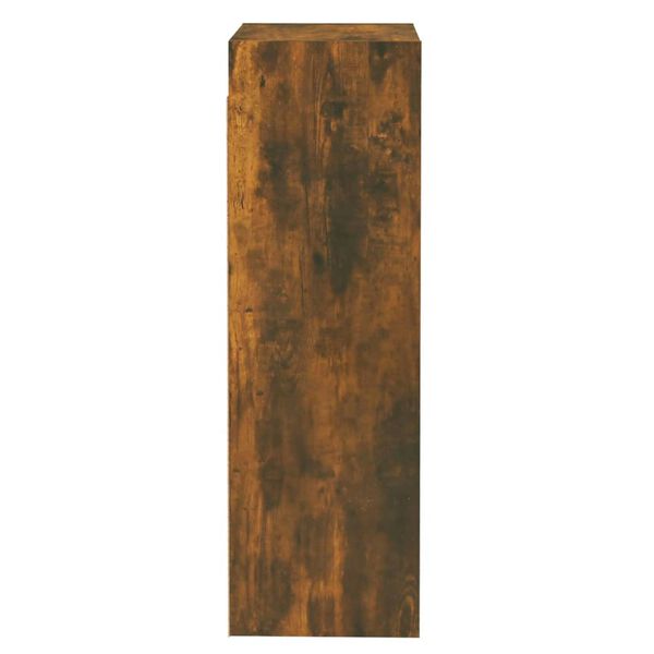 vidaXL M&oacute;vel p/ TV 30,5x30x90cm madeira processada cor carvalho fumado