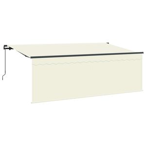 vidaXL Toldo retr&aacute;til Creme 350 x 200 cm Poli&eacute;ster e Alum&iacute;nio