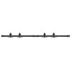 vidaXL Kit p/ porta de arm&aacute;rio deslizante 122 cm a&ccedil;o carbono