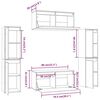 vidaXL Móveis de TV 6 pcs madeira de pinho maciça